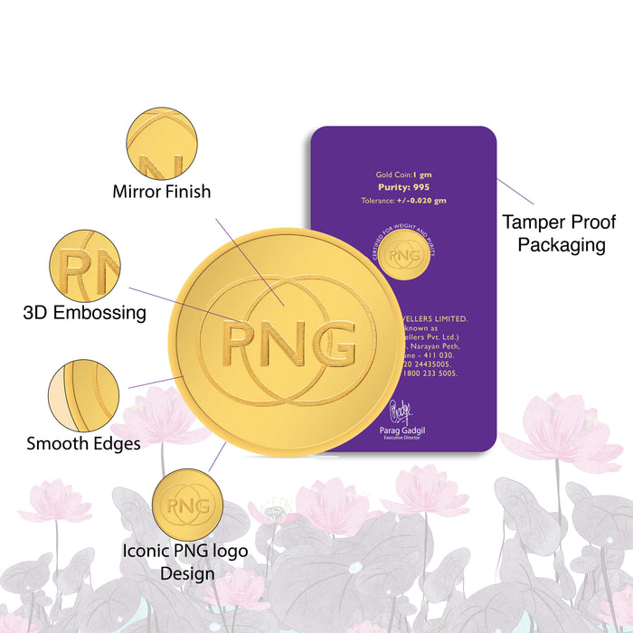 1 Gram 24 KT (995) PNG Gold Coin