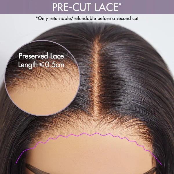 10 inch Bouncy Left C Part Loose Wave Glueless Minimalist HD Lace Wig Ready To Go