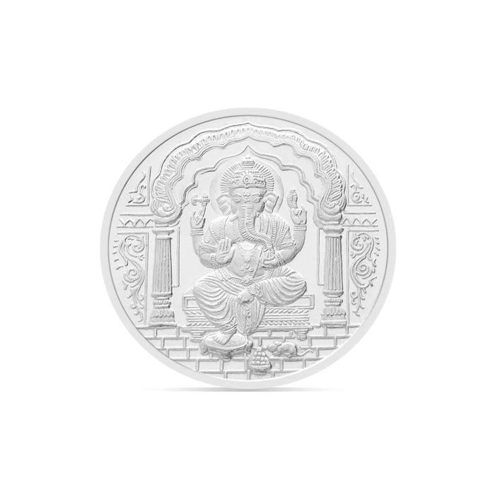 100 gms Ganesha Om Silver Coin