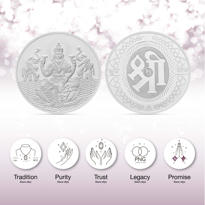 100 gms Laxmi Shree Silver Coin