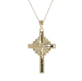 10K Yellow Gold Engraved Cross Pendant Necklace *Estate Item Sold as is, Final Sale*