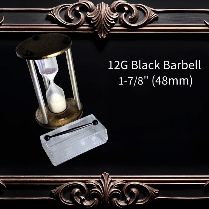 12G Black Barbell Anodized Titanium Drive Shaft Industrial 48mm