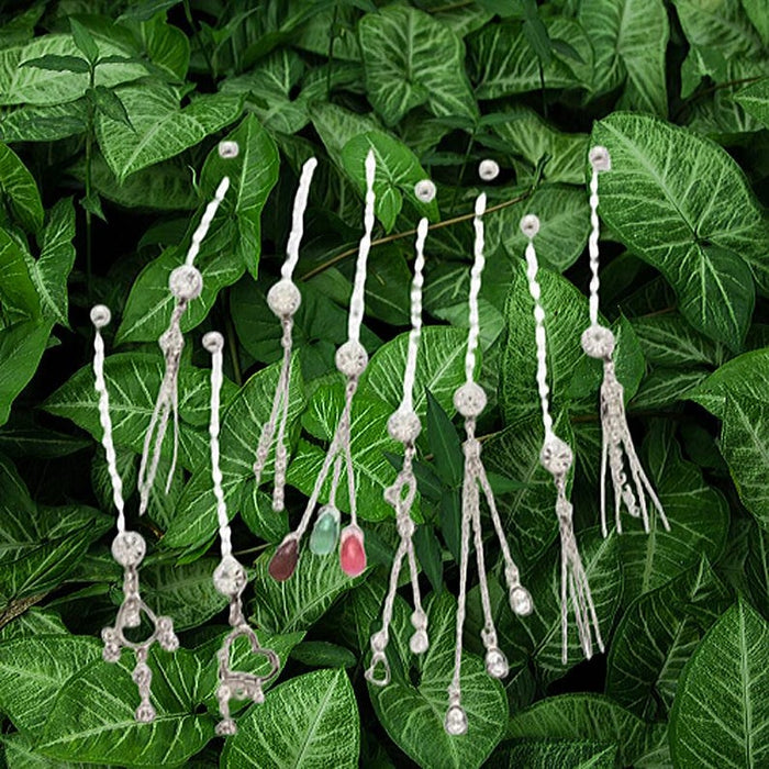 14G Maternity Belly Ring – Bio Flex Flexible Shaft, Multi-Stone Dangle