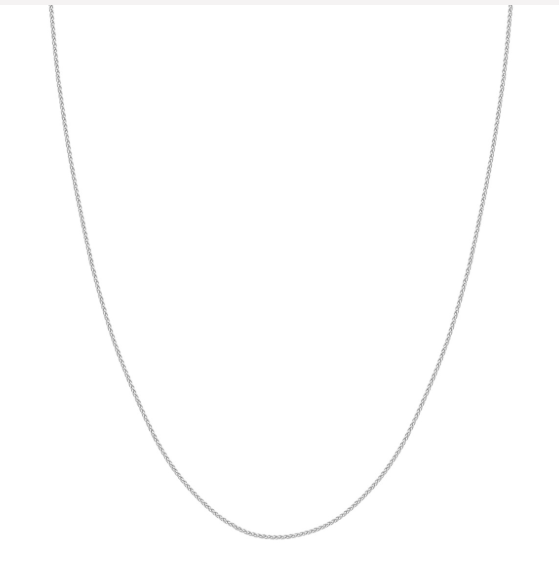 18" SS 1.05mm Rnd Wheat Chain w/ Lobster Clasp