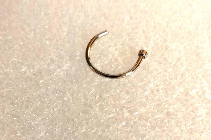 18G Sterling Nose Hoop Silver Open Hoop Seamless 5/16", 3/8", 7/16"