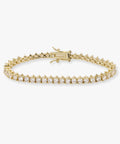18K Gold Plated Not Your Basic CZ Tennis Bracelet  by Melinda Maria