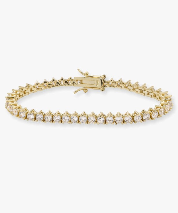 18K Gold Plated Not Your Basic CZ Tennis Bracelet  by Melinda Maria