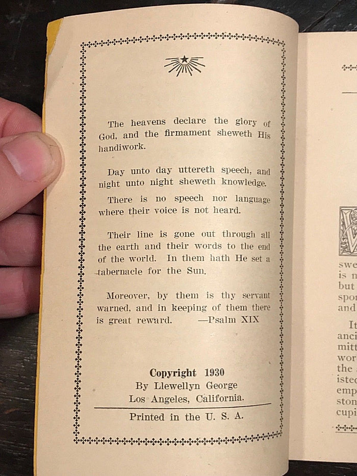 1930 LLEWELLYN GEORGE - HOW PLANETS AFFECT YOU: PLANETARY VIBRATIONS - ASTROLOGY
