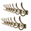 2 Packs, WEBI Classic Coat Hat Hooks Rail Aluminium Alloy Robe Bath Kitchen Towel Utensil Utility Hook Garment Rack Hanger Rail Holder, Wall Mount,Chrome Finish