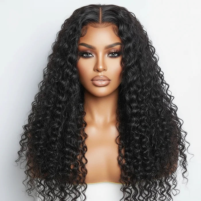 5x5 Glueless Lace Closure Wig 180% Density Deep Wave