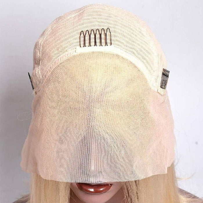 613 Blonde Short Bob Wig Straight | 13x4 Lace Front Bob Wig | 100% Human Hair - The PM Edit