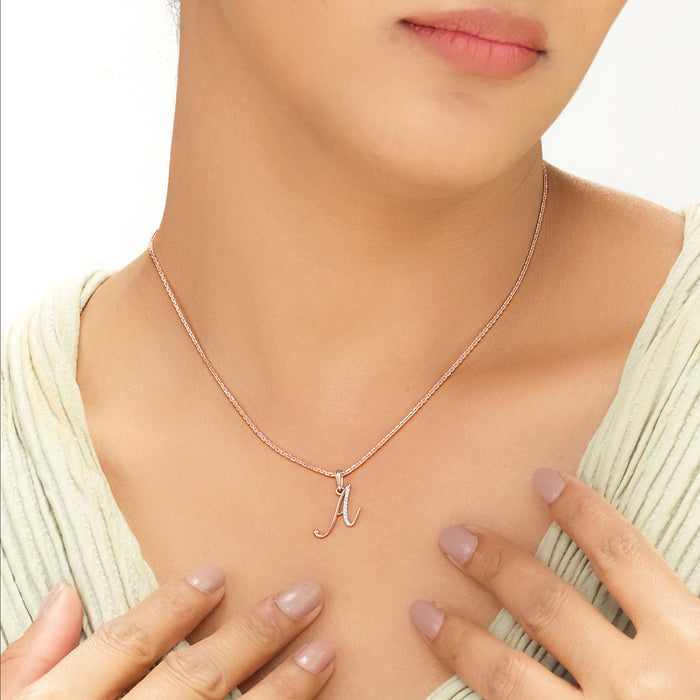 A Letter Alphabet Pendant Diamond Jewellery