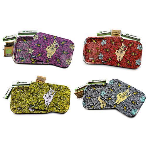 Afghan Hemp Rolling Tray Kit with Magnetic Lid - INHALCO