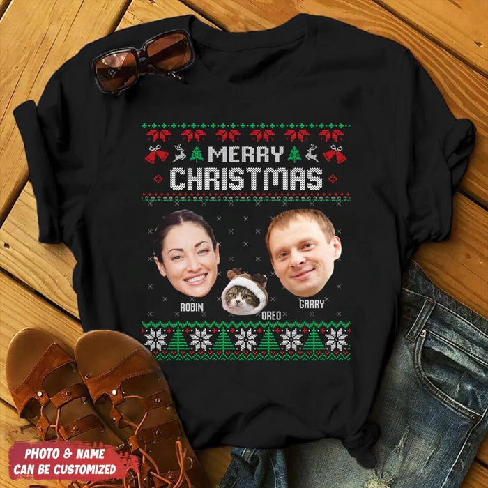 All I Want For Christmas - Personalized T-shirt, Custom Photo, Funny Christmas Shirt