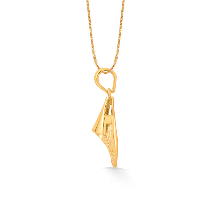 Amber Rhombus Classic Gold Pendant