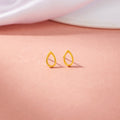 Amber Veil Stud Gold Earring
