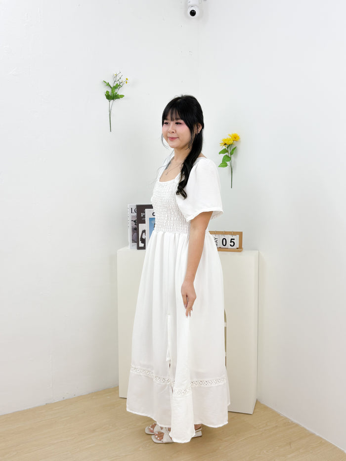 Angelic Lace Maxi Dress (White)