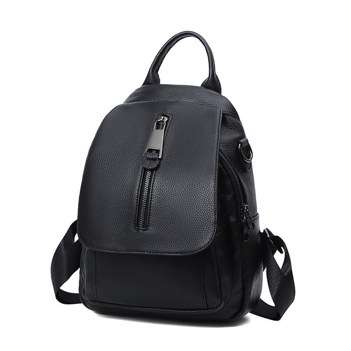 Anti-theft Backpack Ladies Multi-compartment Leather Backpack