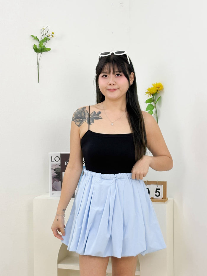 Aria Pleated Bubble Skort (Light Blue)
