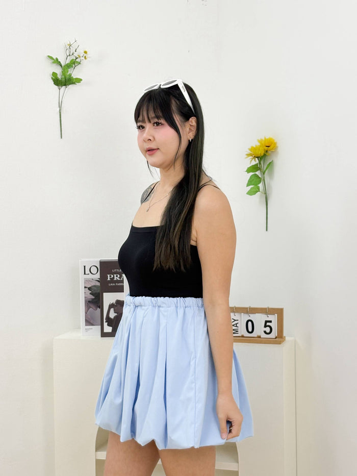 Aria Pleated Bubble Skort (Light Blue)