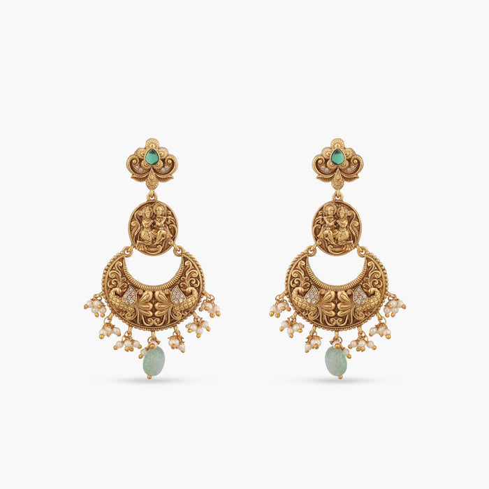 Ashira Antique Chandbali Earrings
