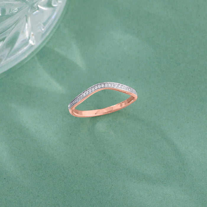 Aura Belle Casual Rose Gold Diamond Ring