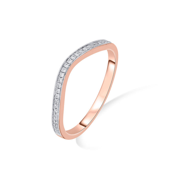 Aura Belle Casual Rose Gold Diamond Ring