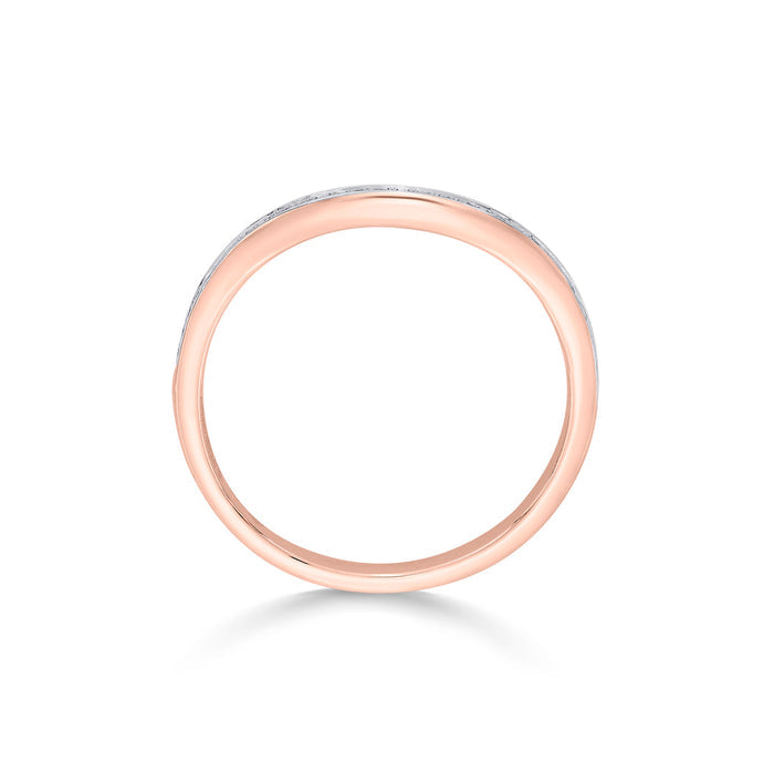 Aura Belle Casual Rose Gold Diamond Ring