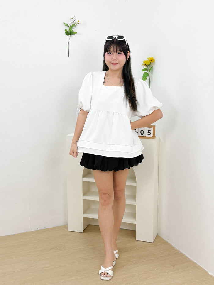 Aurelia Ribbon Top (White)