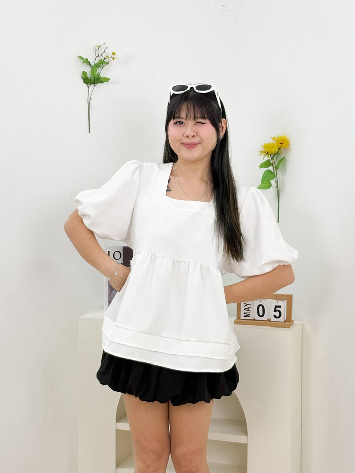 Aurelia Ribbon Top (White)