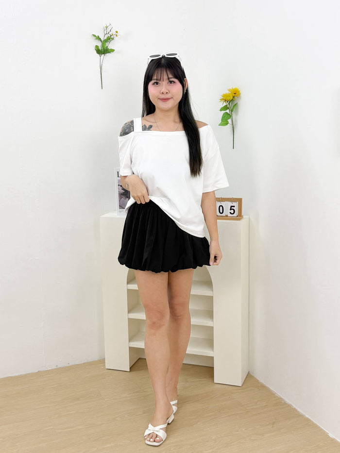 Avril One Shoulder Top (White)