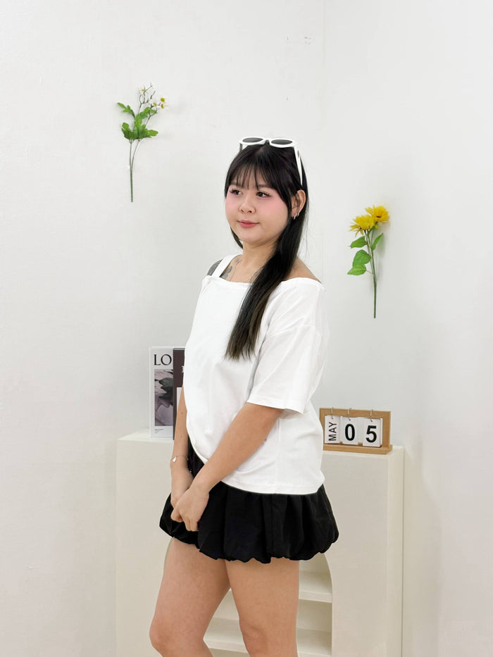 Avril One Shoulder Top (White)