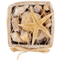 Basket - White Square Shell Basket