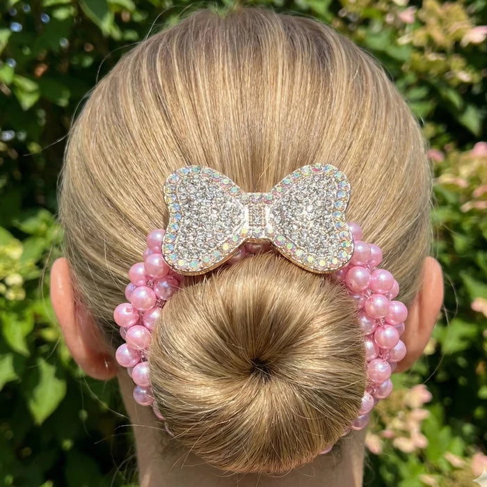 Beaded Bow Hair Tie – Elegant & Playful Accessory (RB-51249M)