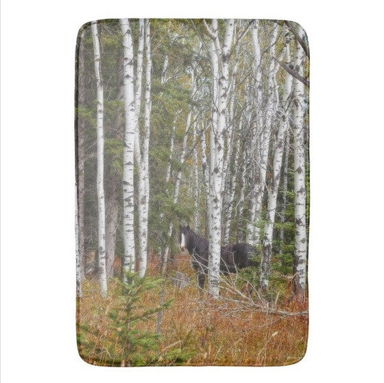 Black and White in Aspen Bath Mat