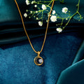 Blessed Circles Classic Gold and Diamond Pendant for Women