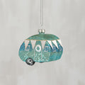 Blue Camper - Glass Ornament