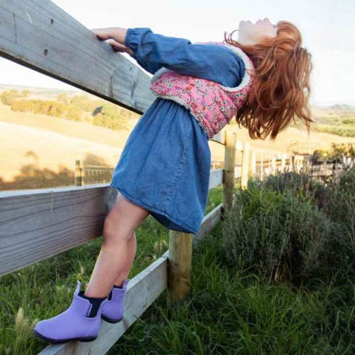 Bobbi Kids Wellington Boot // Lavender & Navy