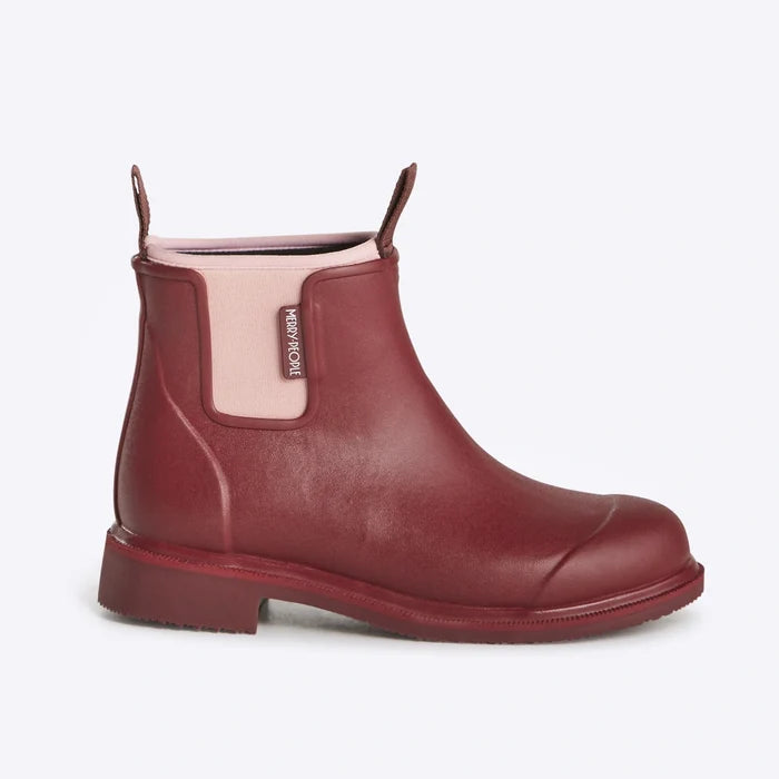 Bobbi Red Wellington Boot // Beetroot & Light Pink [Retired]