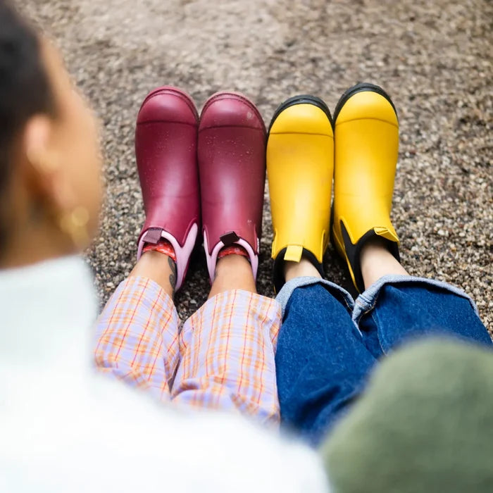 Bobbi Red Wellington Boot // Beetroot & Light Pink [Retired]
