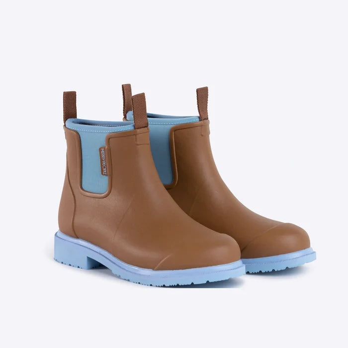 Bobbi Wellington Boot // Chestnut & Ice Blue [Retired]