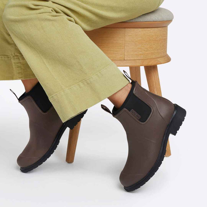 Bobbi Wellington Boot // Chocolate & Black [Retired]
