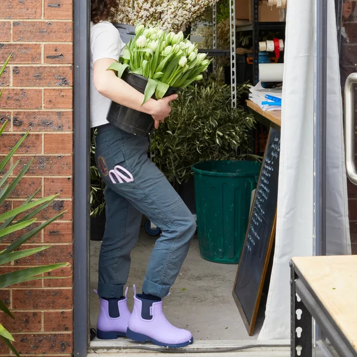 Bobbi Wellington Boot // Lavender & Navy [Retired]
