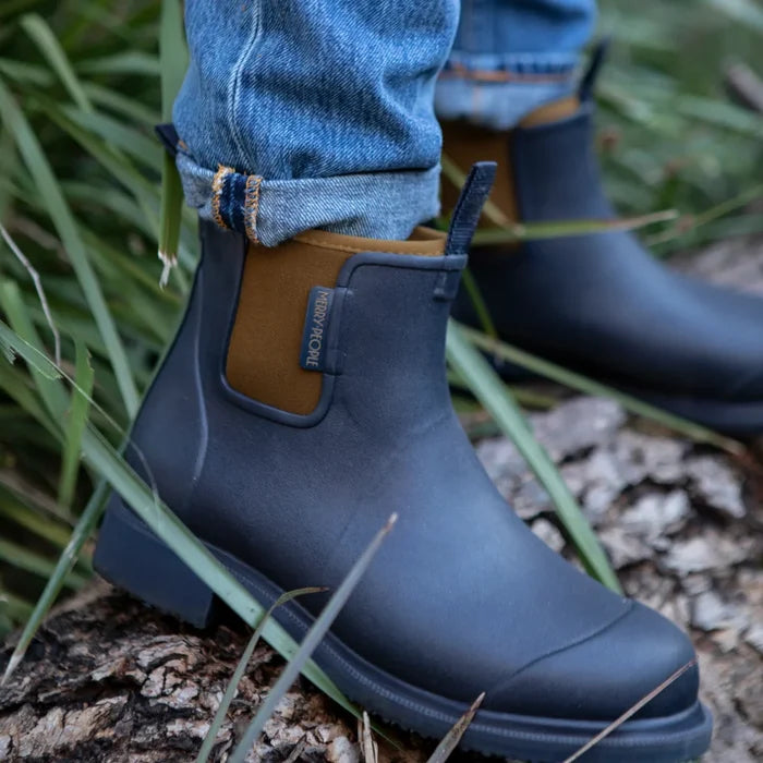 Bobbi Wellington Boot // Oxford Blue & Tan [Retired]