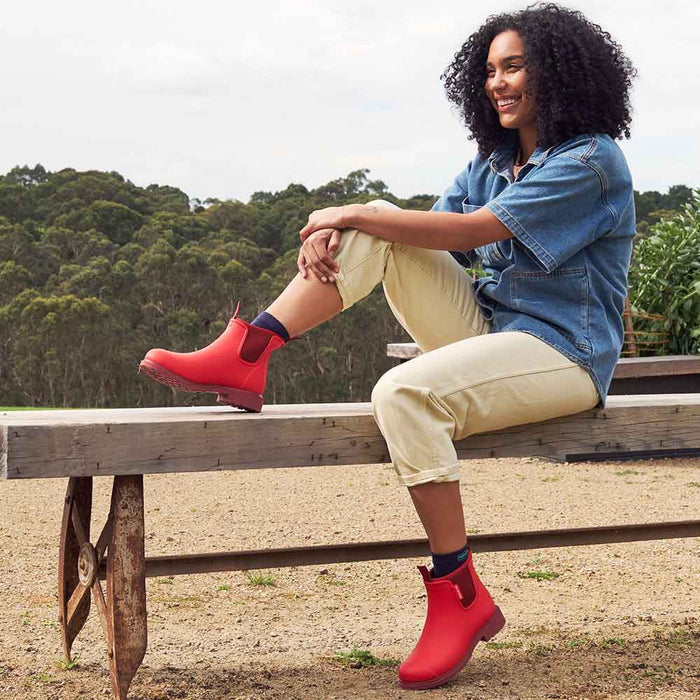 Bobbi Wellington Boot // Poppy Red [Retired]