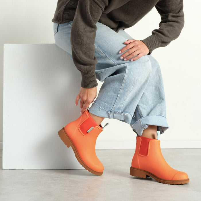 Bobbi Wellington Boot // Sherbet Orange
