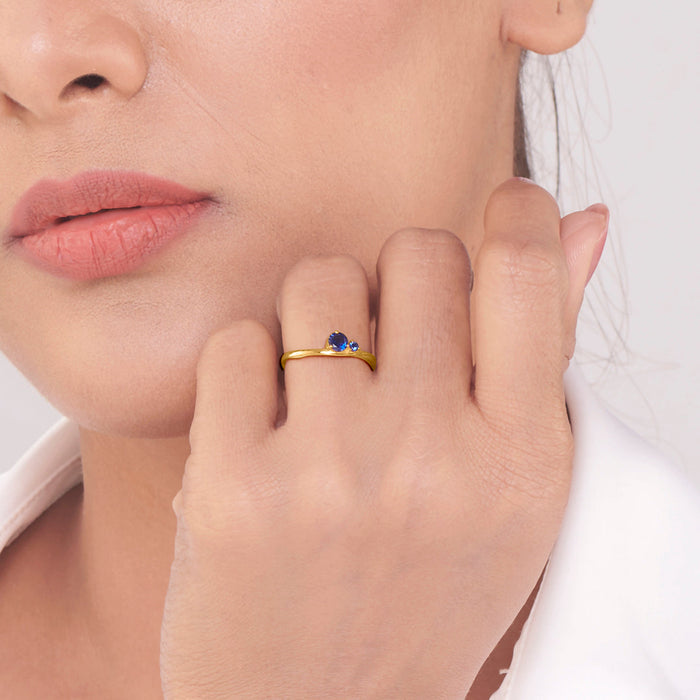 Bold Beam Gold Ring for Her
