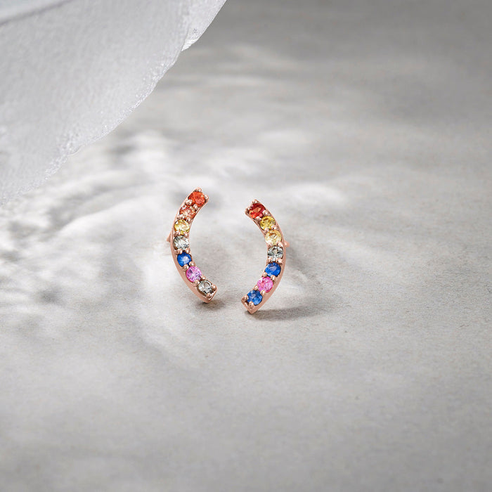 Bright Cresents Stud Earrings