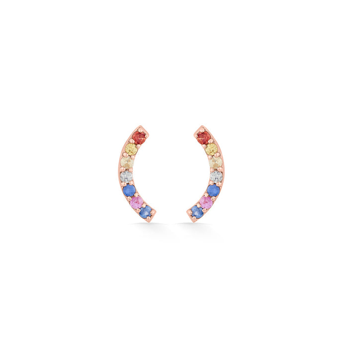 Bright Cresents Stud Earrings