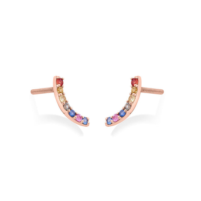 Bright Cresents Stud Earrings